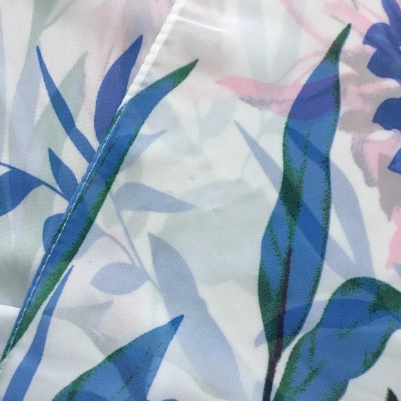 Fringed Floral Kimono / Robe / Swimsuit Cover-up - Picture 6 of 6